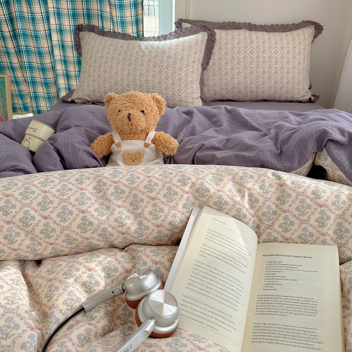 91家纺网 家纺一手货源 找家纺 仟网汇 2026新款彩色花边皱皱纱四件套 花蜜