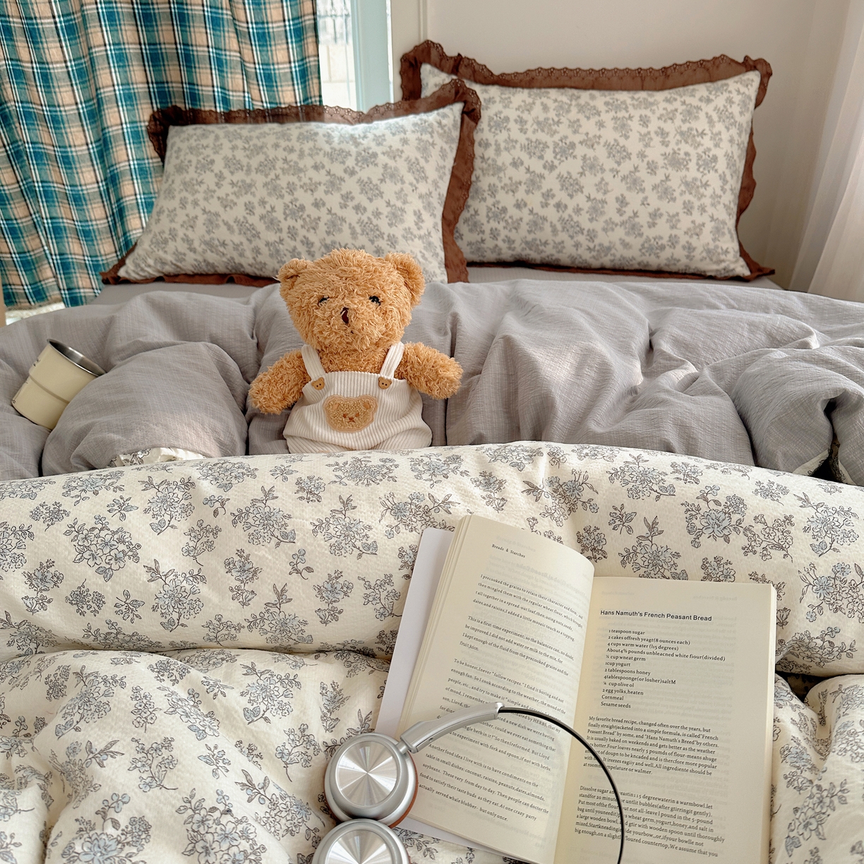 91家纺网 家纺一手货源 找家纺 仟网汇 2026新款彩色花边皱皱纱四件套 阑珊