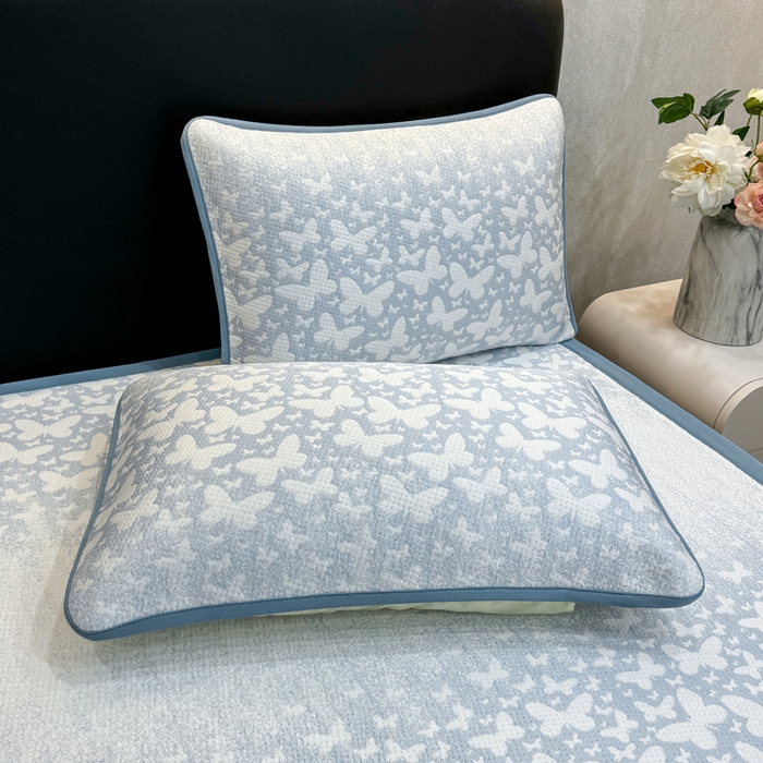 91家纺网 家纺一手货源 找家纺 （总）伊人坊 2026新款A类550克凉感提花值过0.21冰豆豆家用凉席子三件套夏季---凉席款