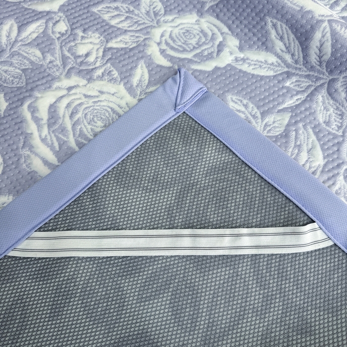 91家纺网 家纺一手货源 找家纺 伊人坊 2026新款A类550克凉感提花值过0.21冰豆豆家用凉席子三件套夏季---凉席款 玫瑰-蓝紫