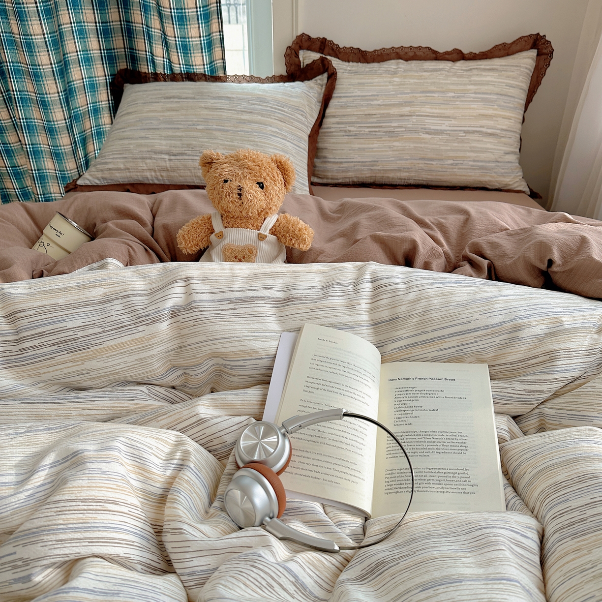 91家纺网 家纺一手货源 找家纺 仟网汇 2026新款彩色花边皱皱纱四件套 罗卡