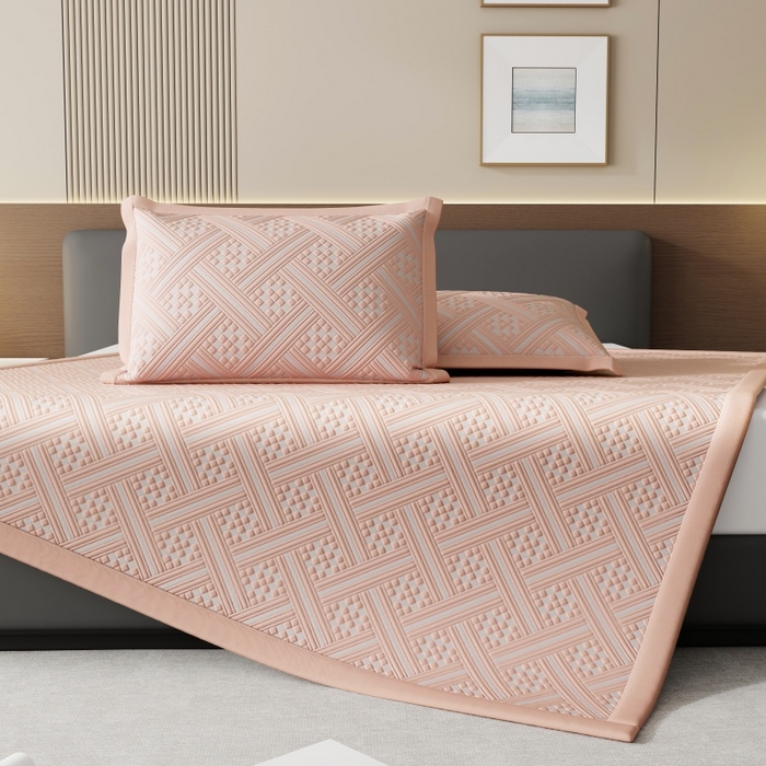 91家纺网 家纺一手货源 找家纺 （总）宜派家纺 2026新款PE凉感冰丝席三件套-床笠款