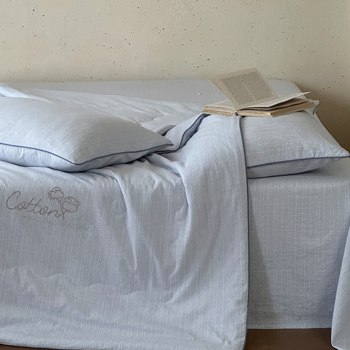 91家纺网 家纺一手货源 找家纺 一加一 2026新款透气简麻新疆棉花被夏被夏凉被空调被-棉花简麻 棉花简麻-蓝