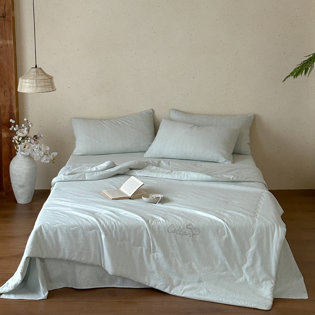 91家纺网 家纺一手货源 找家纺 一加一 2026新款透气简麻新疆棉花被夏被夏凉被空调被-棉花简麻 棉花简麻-绿