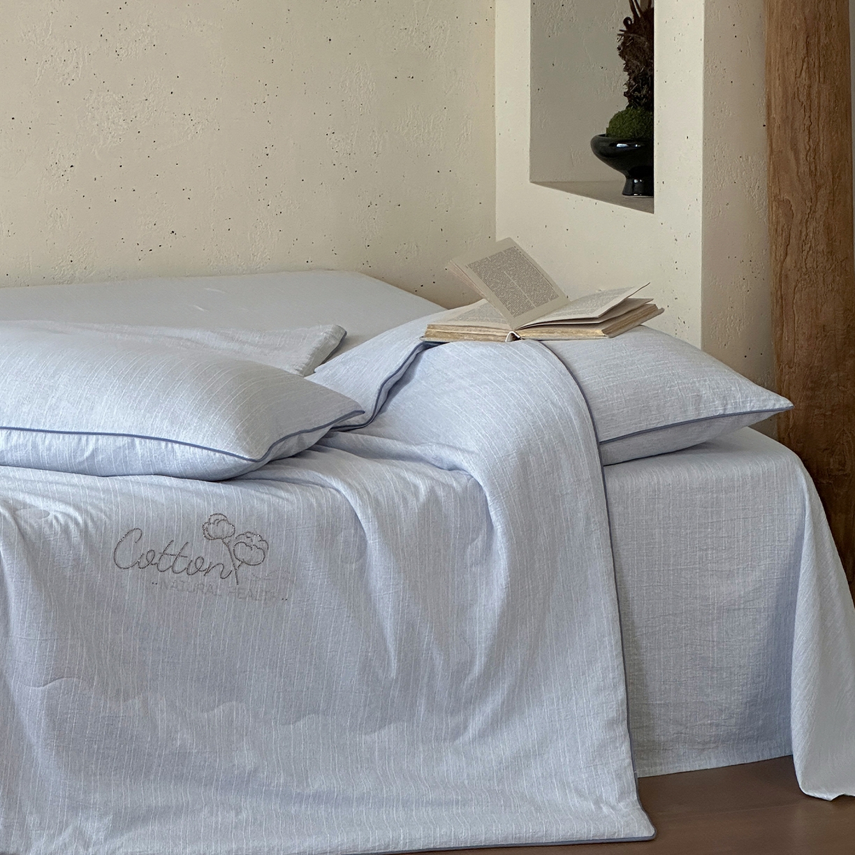 91家纺网 家纺一手货源 找家纺 一加一 2026新款透气简麻新疆棉花被夏被夏凉被空调被-棉花简麻 棉花简麻-蓝