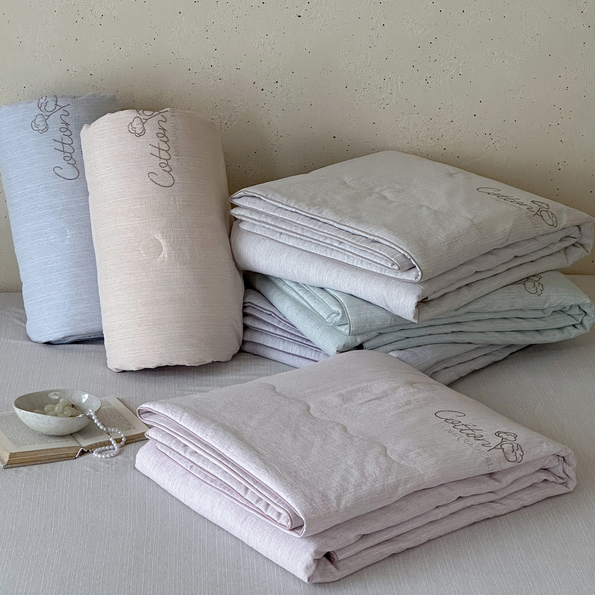 91家纺网 家纺一手货源 找家纺 一加一 2026新款透气简麻新疆棉花被夏被夏凉被空调被-棉花简麻 组合图仅供展示不可下单