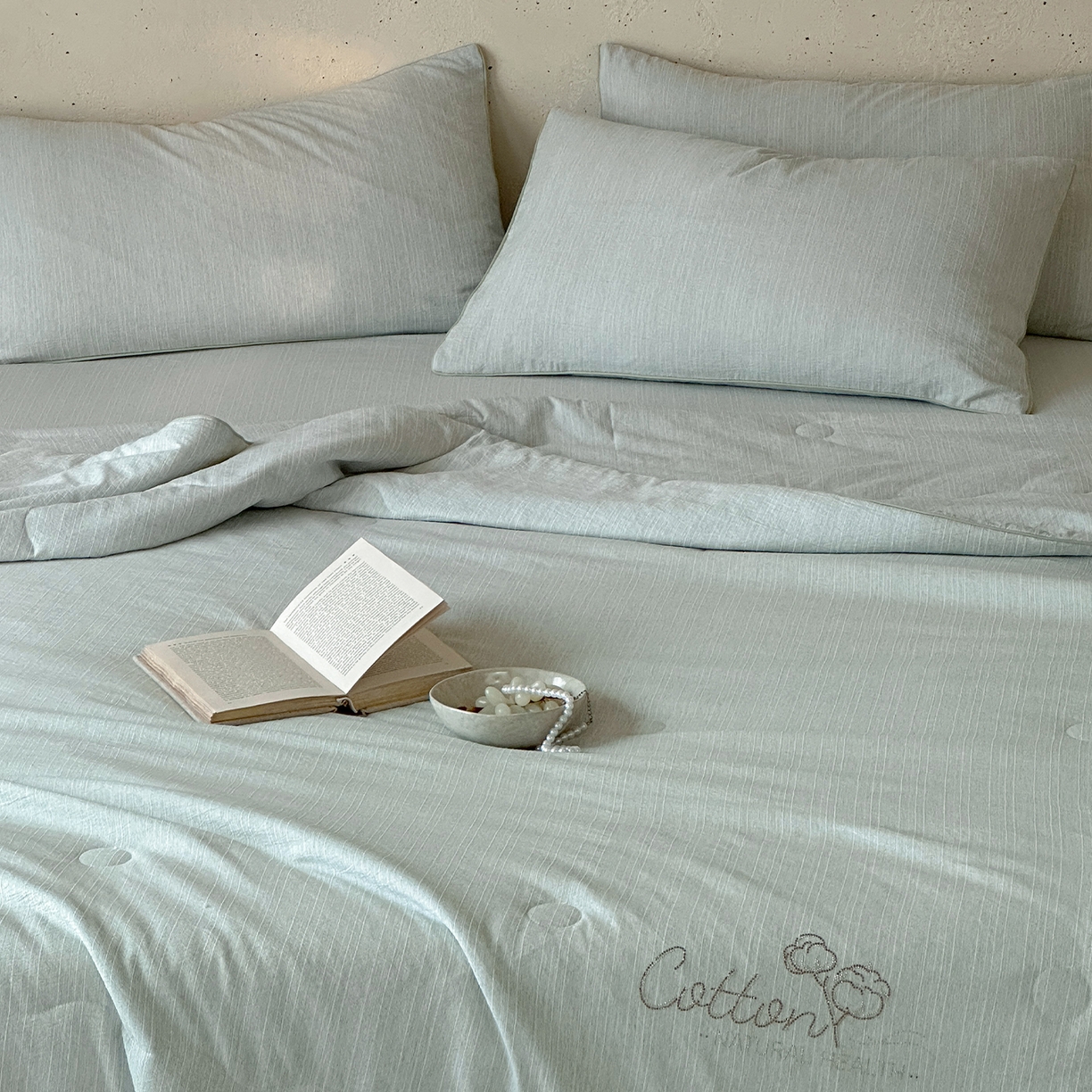 91家纺网 家纺一手货源 找家纺 一加一 2026新款透气简麻新疆棉花被夏被夏凉被空调被-棉花简麻 棉花简麻-绿