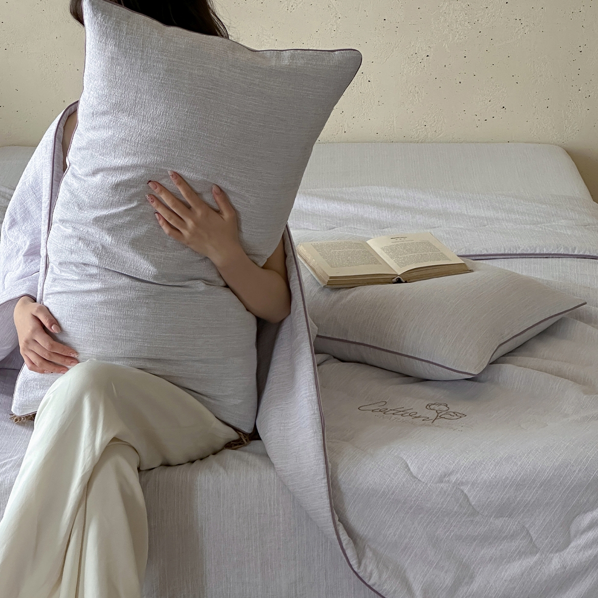 91家纺网 家纺一手货源 找家纺 一加一 2026新款透气简麻新疆棉花被夏被夏凉被空调被-棉花简麻 棉花简麻-紫