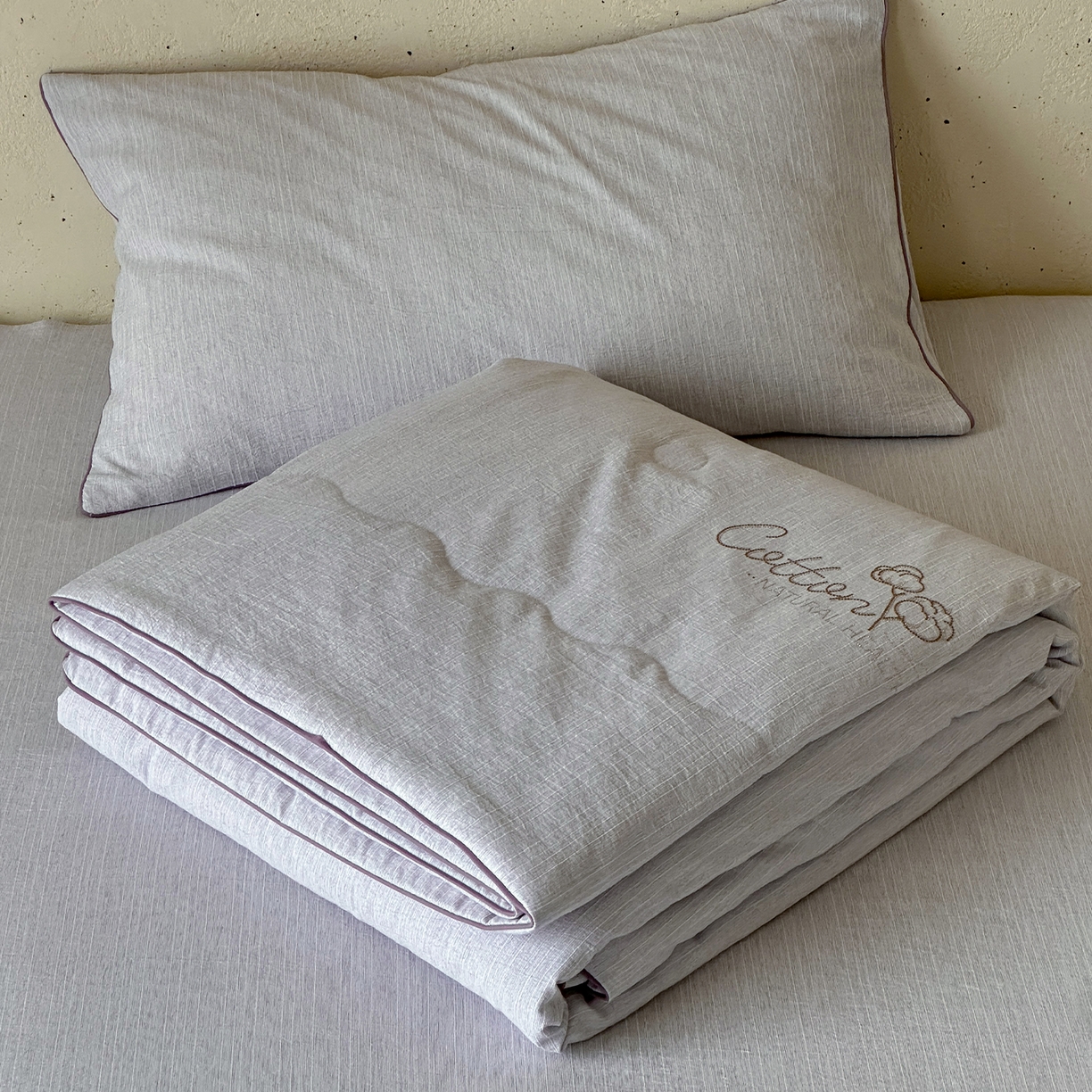 一加一 2026新款透气简麻新疆棉花被夏被夏凉被空调被-棉花简麻 棉花简麻-紫