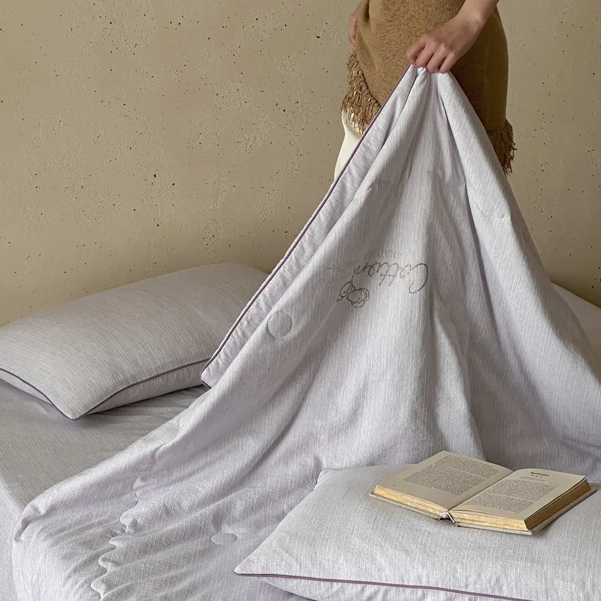 91家纺网 家纺一手货源 找家纺 一加一 2026新款透气简麻新疆棉花被夏被夏凉被空调被-棉花简麻 棉花简麻-紫