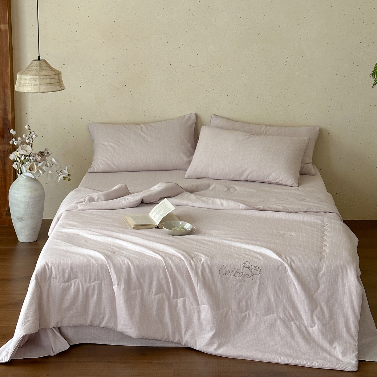 91家纺网 家纺一手货源 找家纺 一加一 2026新款透气简麻新疆棉花被夏被夏凉被空调被-棉花简麻 棉花简麻-粉