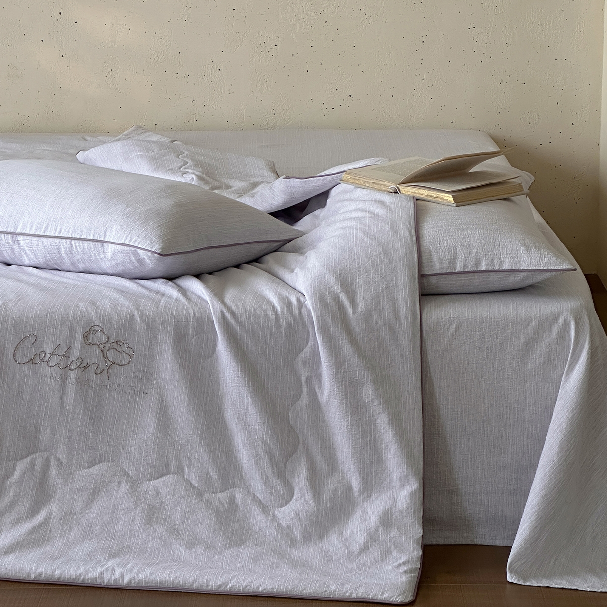 91家纺网 家纺一手货源 找家纺 一加一 2026新款透气简麻新疆棉花被夏被夏凉被空调被-棉花简麻 棉花简麻-紫