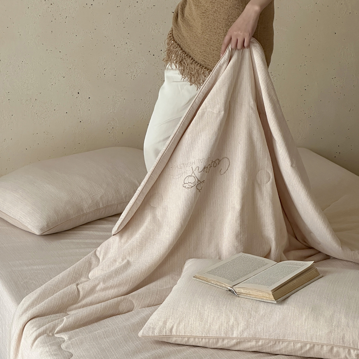 91家纺网 家纺一手货源 找家纺 一加一 2026新款透气简麻新疆棉花被夏被夏凉被空调被-棉花简麻 棉花简麻-卡其