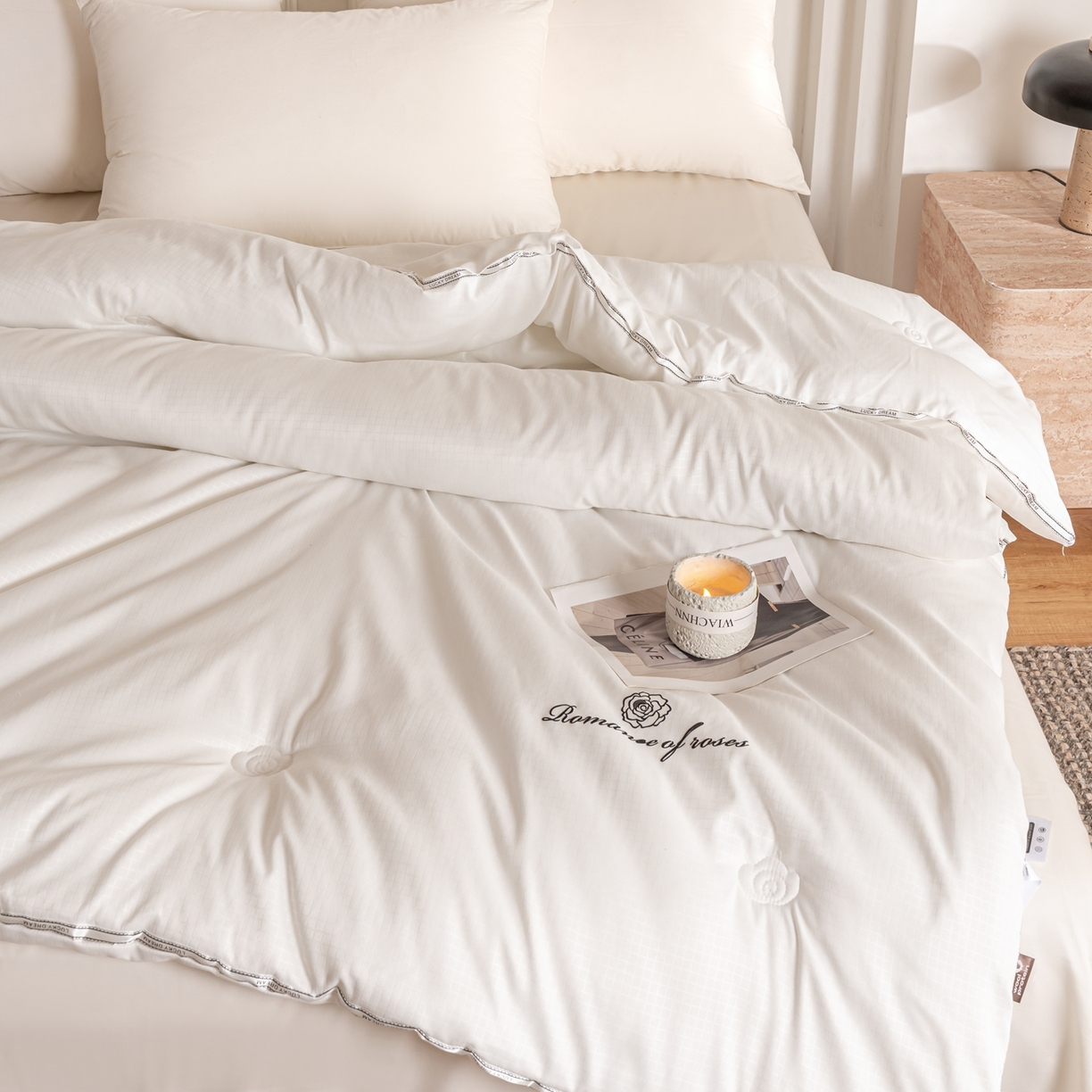 91家纺网 家纺一手货源 找家纺 丽卡家纺 2026春夏新款丽锦棉毕加索羊绒纤维春秋被 被子被芯 毕加索羊绒被-风格二