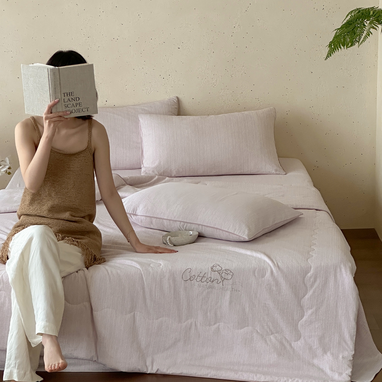 91家纺网 家纺一手货源 找家纺 一加一 2026新款透气简麻新疆棉花被夏被夏凉被空调被-棉花简麻 棉花简麻-粉