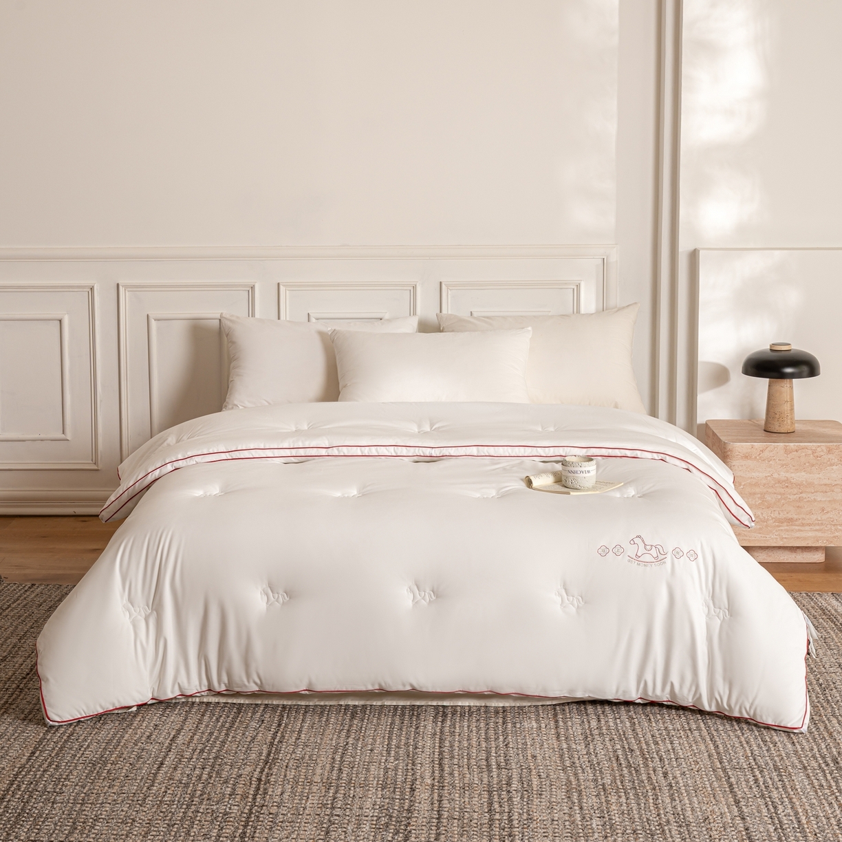 91家纺网 家纺一手货源 找家纺 （总）丽卡家纺 2026春夏新款丽锦棉烫钻燕窝蛋白春秋被 被子被芯