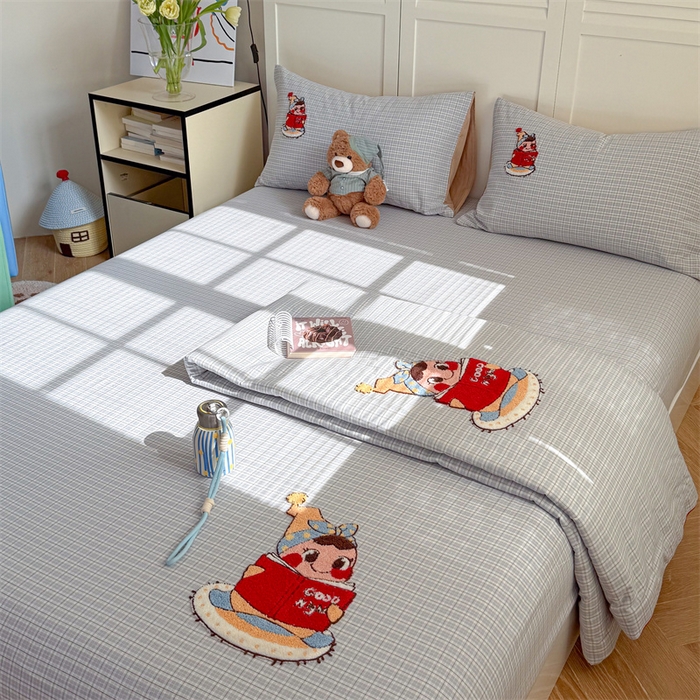 91家纺网 家纺一手货源 找家纺 （总）暖生活 2026新款全棉水洗棉毛巾绣夏被春秋被四件套