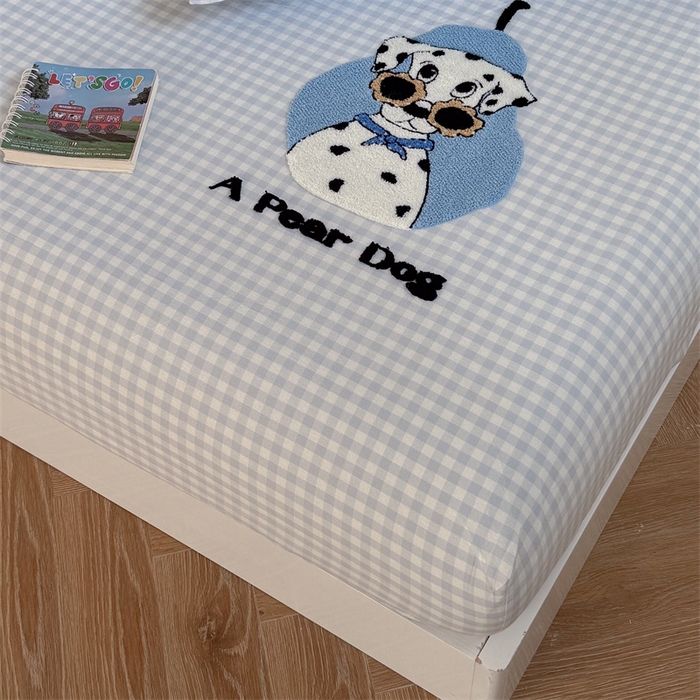 91家纺网 家纺一手货源 找家纺 暖生活 2026新款全棉水洗棉毛巾绣夏被春秋被四件套 墨镜小狗