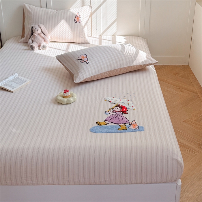 91家纺网 家纺一手货源 找家纺 暖生活 2026新款全棉水洗棉毛巾绣夏被春秋被四件套 下雨天