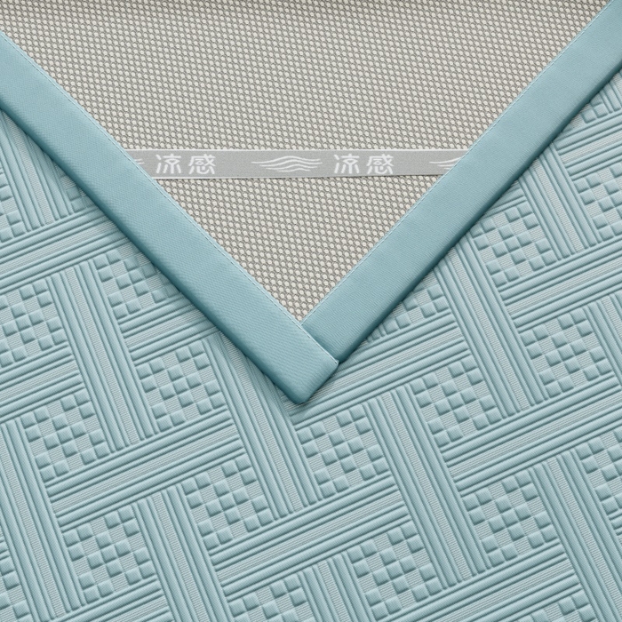 91家纺网 家纺一手货源 找家纺 宜派家纺 2026新款PE凉感冰丝席三件套-床笠款 织序 -蓝