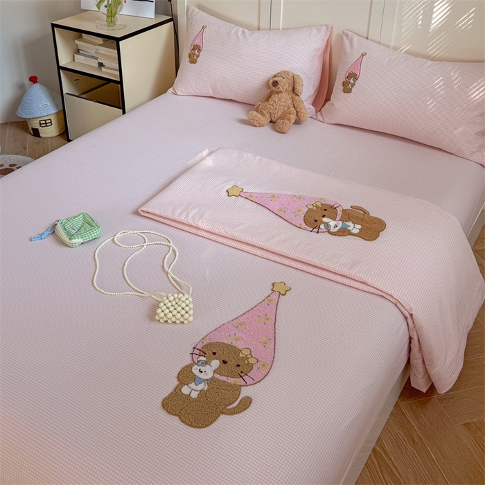 91家纺网 家纺一手货源 找家纺 （总）暖生活 2026新款全棉水洗棉毛巾绣夏被春秋被四件套