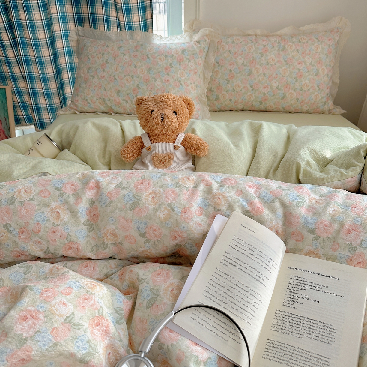 91家纺网 家纺一手货源 找家纺 仟网汇 2026新款彩色花边皱皱纱四件套 邂逅