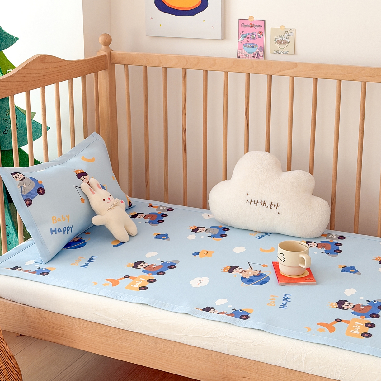 91家纺网 家纺一手货源 找家纺 嗨生活 2026新款冰丝枕套儿童枕套幼儿园单枕套枕套单件 快乐男孩