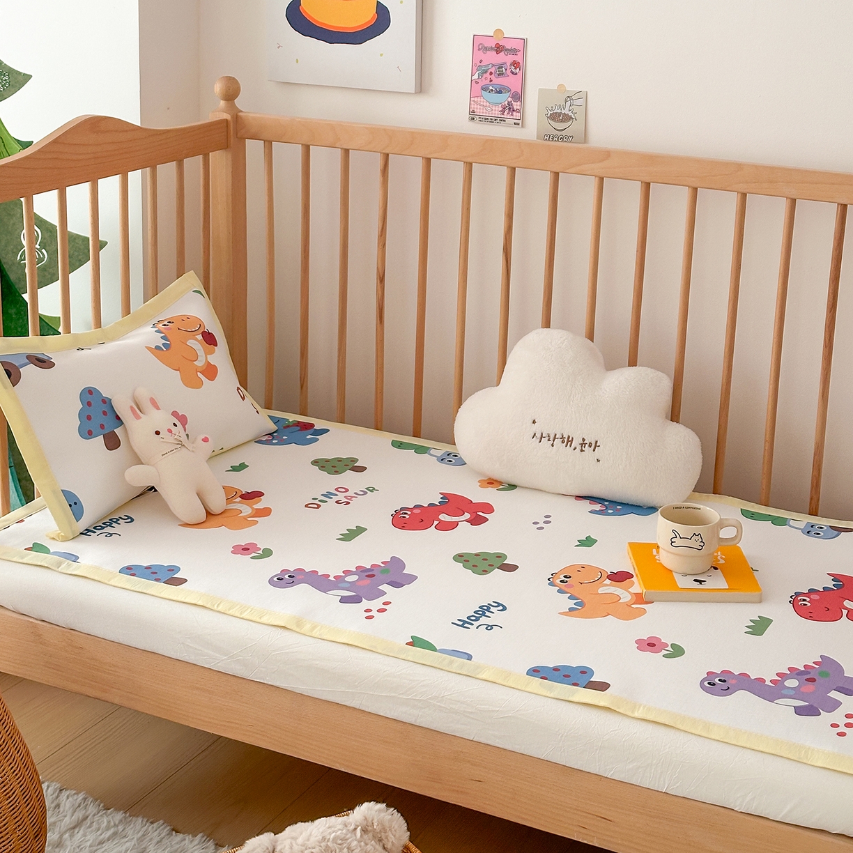 91家纺网 家纺一手货源 找家纺 嗨生活 2026新款冰丝枕套儿童枕套幼儿园单枕套枕套单件 恐龙世界