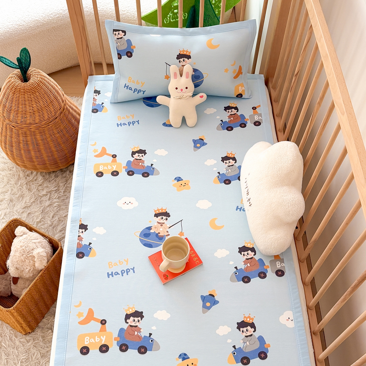 91家纺网 家纺一手货源 找家纺 嗨生活 2026新款冰丝枕套儿童枕套幼儿园单枕套枕套单件 快乐男孩