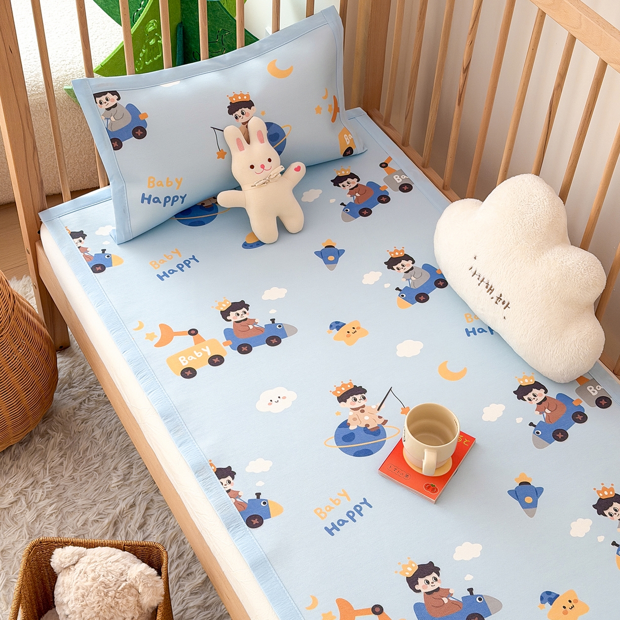 91家纺网 家纺一手货源 找家纺 嗨生活 2026新款冰丝枕套儿童枕套幼儿园单枕套枕套单件 快乐男孩