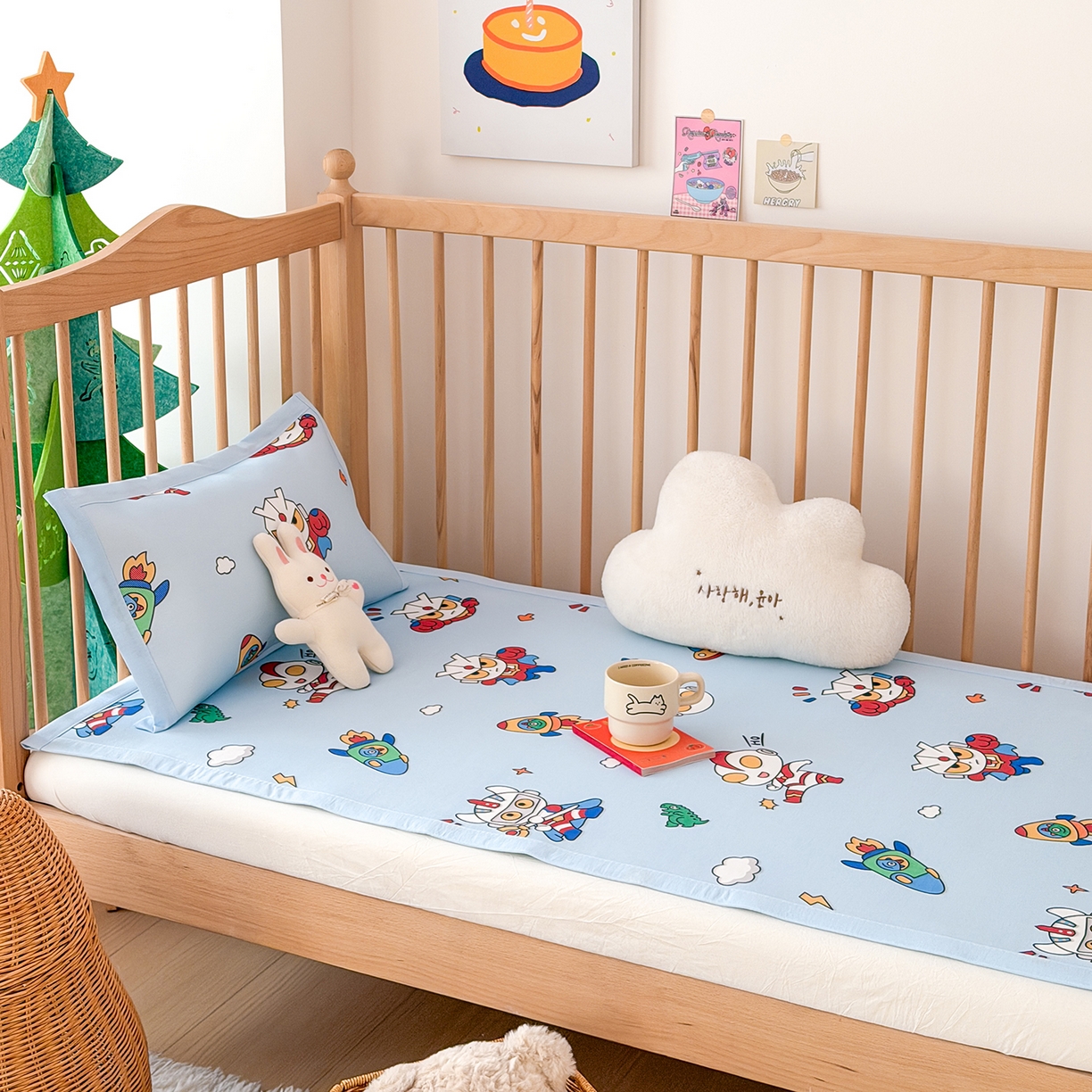 91家纺网 家纺一手货源 找家纺 嗨生活 2026新款冰丝枕套儿童枕套幼儿园单枕套枕套单件 宇宙超人