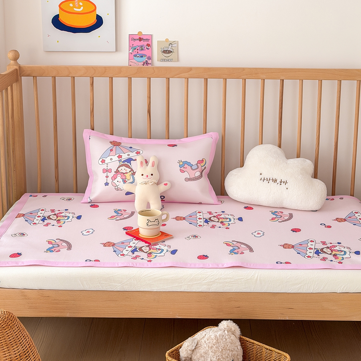 91家纺网 家纺一手货源 找家纺 嗨生活 2026新款冰丝枕套儿童枕套幼儿园单枕套枕套单件 公主女孩