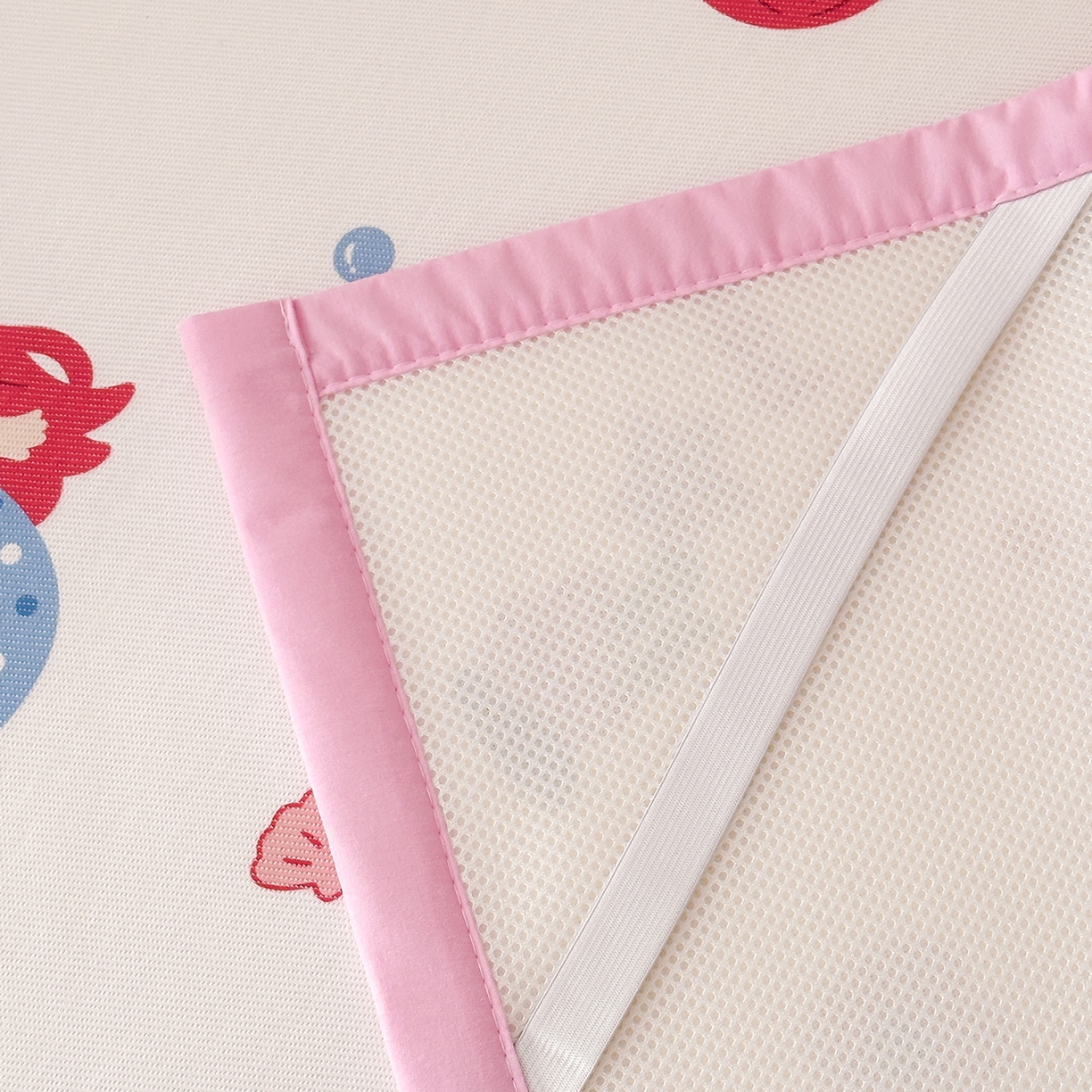 91家纺网 家纺一手货源 找家纺 嗨生活 2026新款冰丝枕套儿童枕套幼儿园单枕套枕套单件 可爱美人鱼