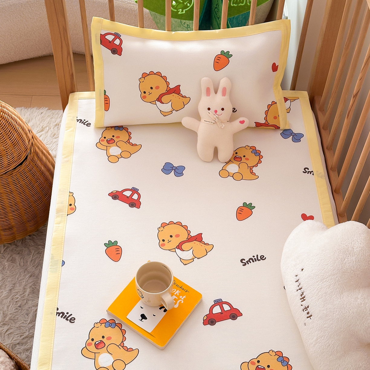 91家纺网 家纺一手货源 找家纺 嗨生活 2026新款冰丝枕套儿童枕套幼儿园单枕套枕套单件 可爱奶龙