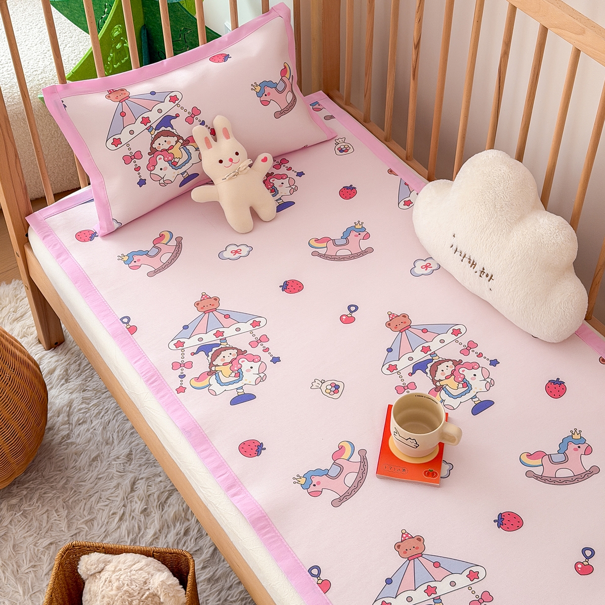 91家纺网 家纺一手货源 找家纺 嗨生活 2026新款冰丝枕套儿童枕套幼儿园单枕套枕套单件 公主女孩