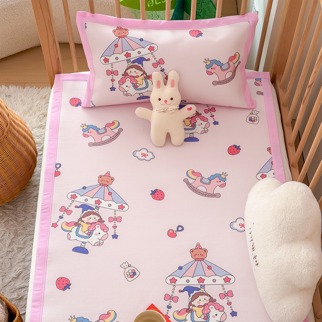 91家纺网 家纺一手货源 找家纺 嗨生活 2026新款冰丝枕套儿童枕套幼儿园单枕套枕套单件 公主女孩