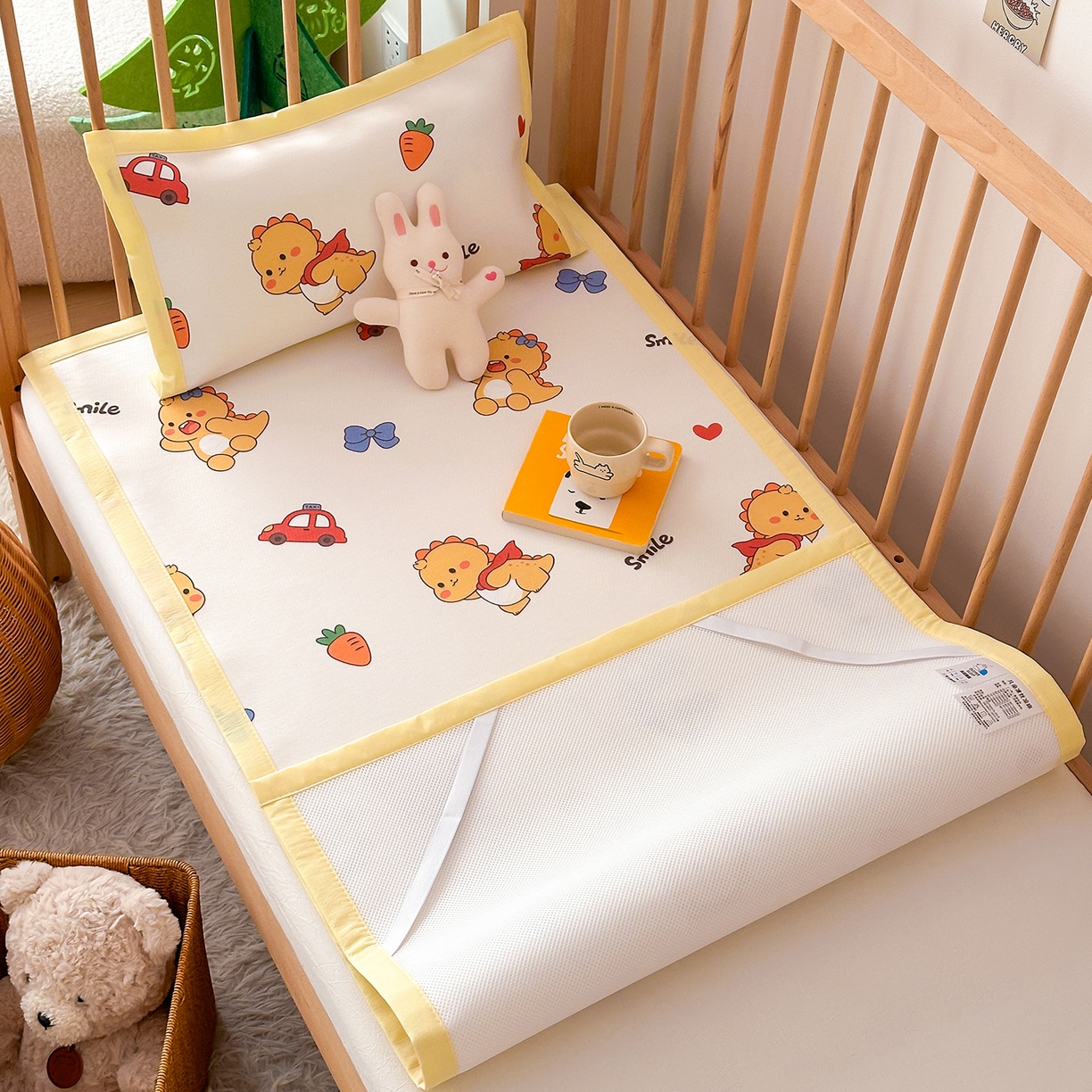 91家纺网 家纺一手货源 找家纺 嗨生活 2026新款冰丝枕套儿童枕套幼儿园单枕套枕套单件 可爱奶龙