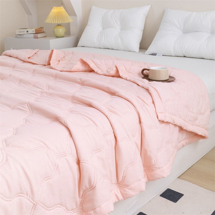 91家纺网 家纺一手货源 找家纺 （总）梵心家纺 2026新款跨境爆款素色纯色水洗棉被TEMU热销夏被夏凉被空调