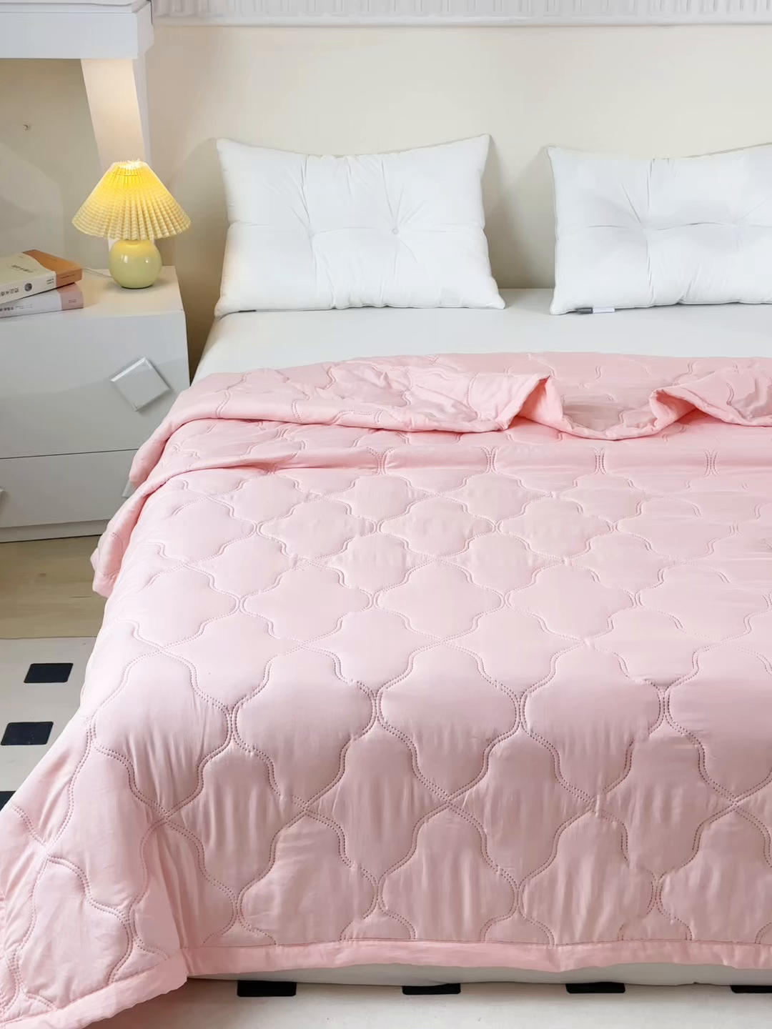 91家纺网 家纺一手货源 找家纺 （总）梵心家纺 2026新款跨境爆款素色纯色水洗棉被TEMU热销夏被夏凉被空调