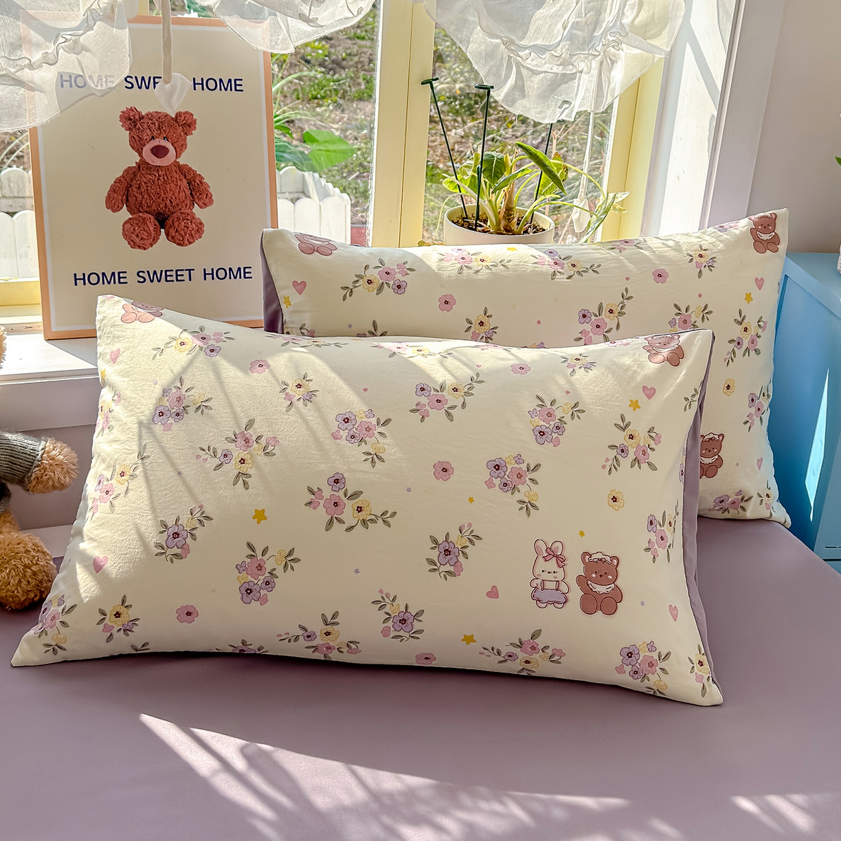 91家纺网 家纺一手货源 找家纺 （总）铺尚美家纺 2026新款A类古法水洗仿棉云感纱四件套