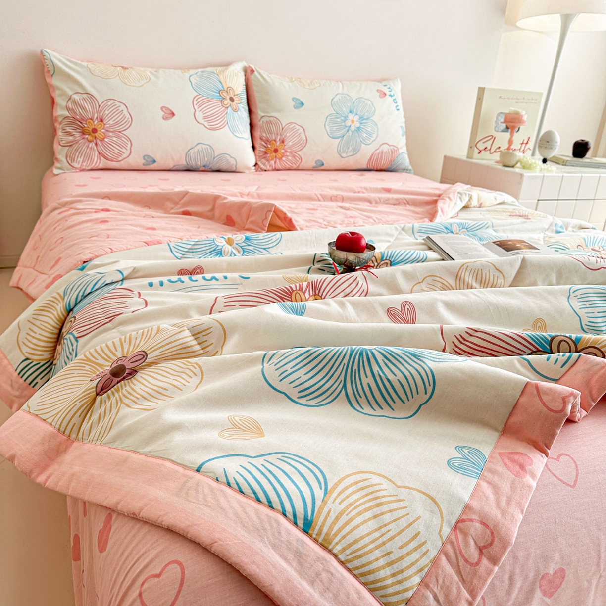 91家纺网 家纺一手货源 找家纺 （总）梵克保罗 2026春夏新款10A抗菌全棉印花夏被被子被芯空调被