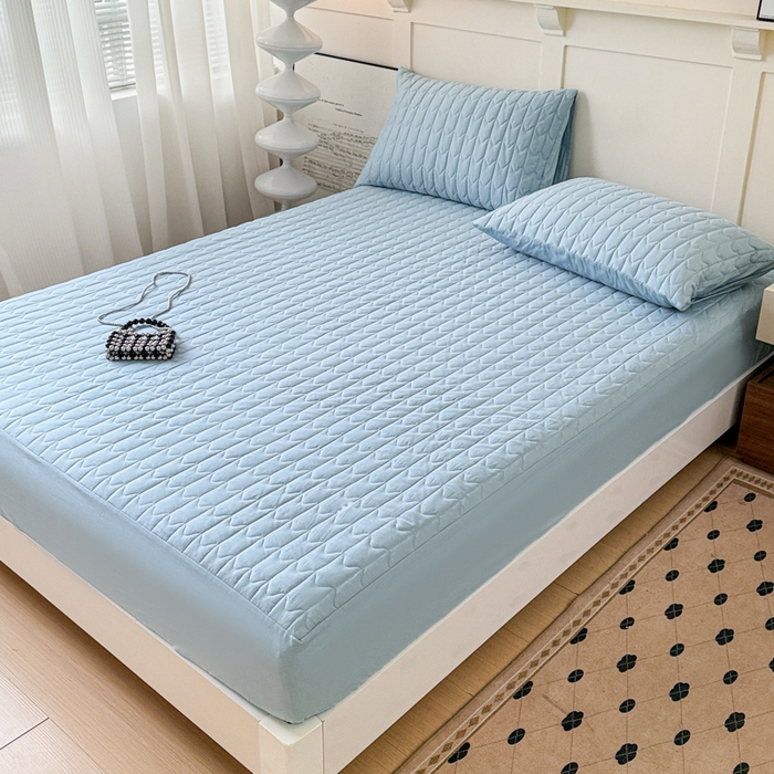 91家纺网 家纺一手货源 找家纺 （总）岚吉家纺 2026新款纯色M格单床笠床笠单件