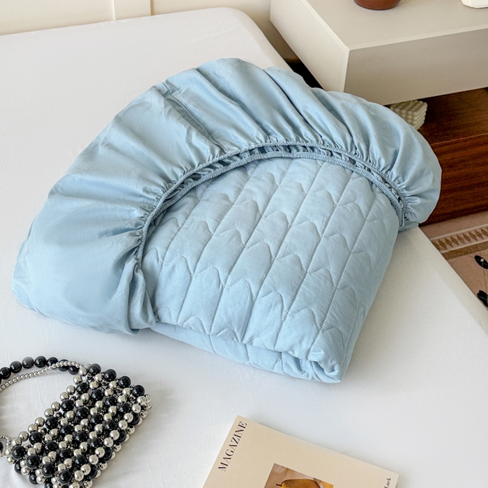 91家纺网 家纺一手货源 找家纺 （总）岚吉家纺 2026新款纯色M格单床笠床笠单件