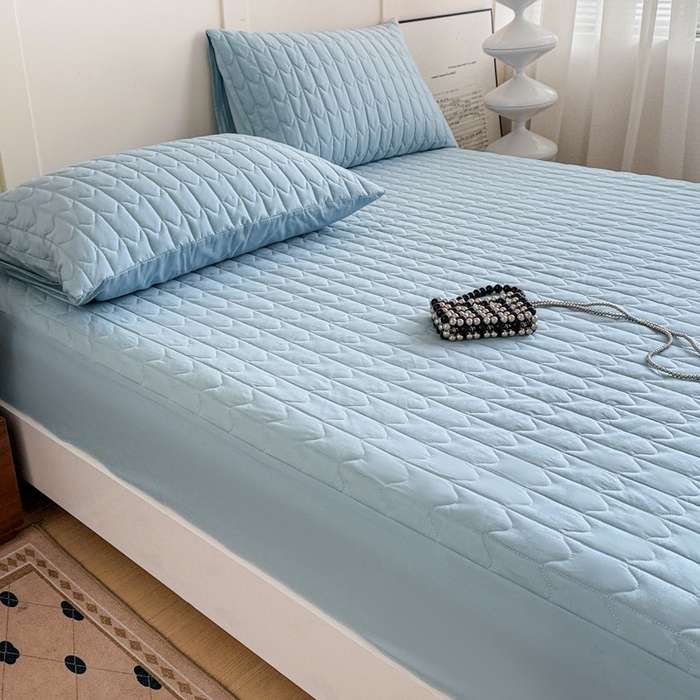 91家纺网 家纺一手货源 找家纺 （总）岚吉家纺 2026新款纯色M格单床笠床笠单件