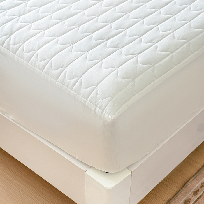 91家纺网 家纺一手货源 找家纺 岚吉家纺 2026新款纯色M格单床笠床笠单件 M格-雪月白