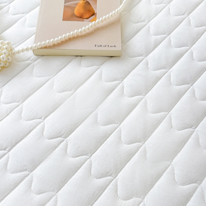 91家纺网 家纺一手货源 找家纺 岚吉家纺 2026新款纯色M格单床笠床笠单件 M格-雪月白