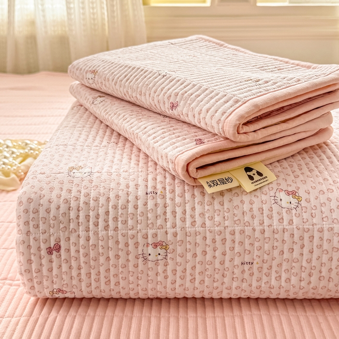 91家纺网 家纺一手货源 找家纺 （总）家喜爱 2026新款木棉皱皱纱床盖（可提供买家秀）