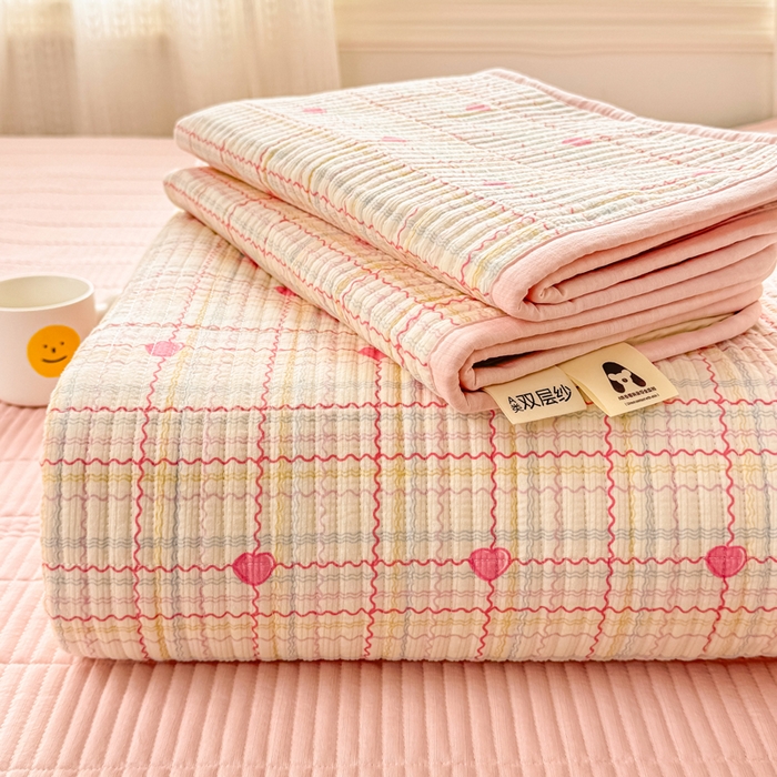 91家纺网 家纺一手货源 找家纺 （总）家喜爱 2026新款木棉皱皱纱床盖（可提供买家秀）