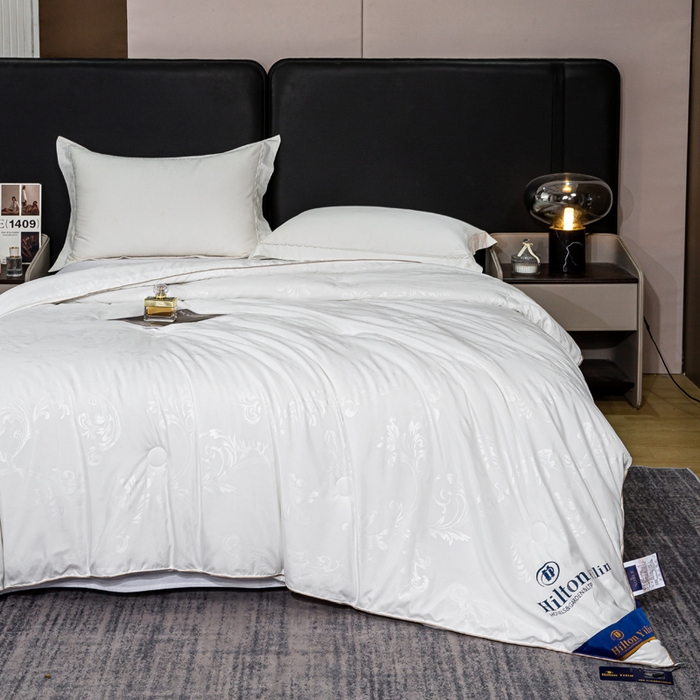 91家纺网 家纺一手货源 找家纺 （总）奕宸居 2026春夏新款全棉纯棉提花酒店蚕丝被子被芯