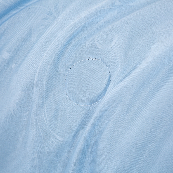 91家纺网 家纺一手货源 找家纺 奕宸居 2026春夏新款全棉纯棉提花酒店蚕丝被子被芯 天蓝